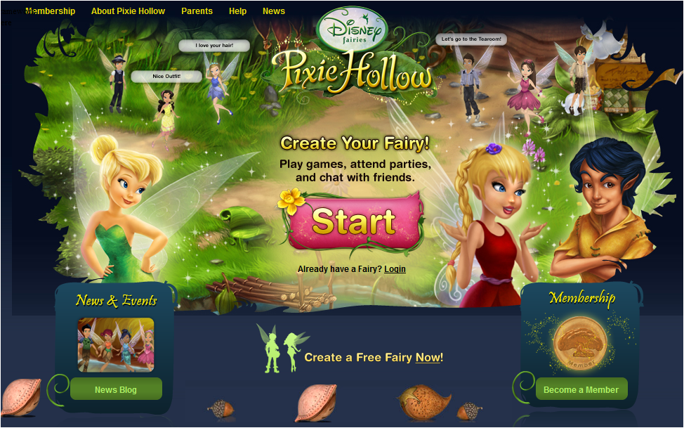 Pixie Hollow Online Game Play Brownsavvy